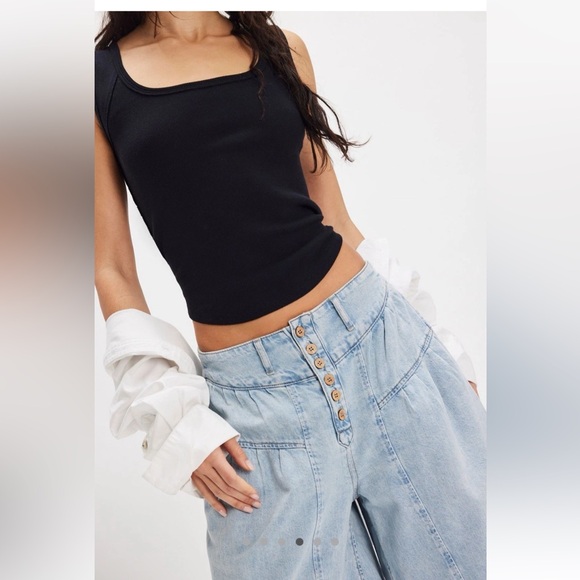 Free People Blossom Wide-Leg Size Small Ankle Jeans - Picture 4 of 10